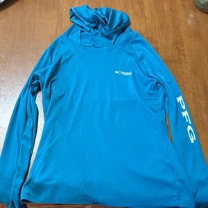Columbia Teal PFG Performance Hoodie